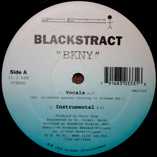 Blackstract – BKNY / Streets (1996, Vinyl) - Discogs