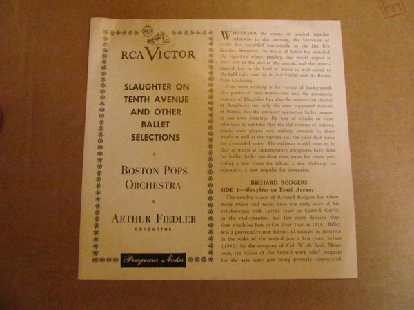 baixar álbum Boston Pops Orchestra, Arthur Fiedler - Slaughter On 10th Ave Complete And Other Ballet Selections