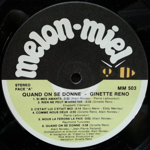 Ginette Reno - Quand On Se Donne | Melon-Miel (MM503) - 3