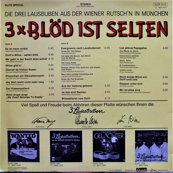 ladda ner album Die Drei Lausbuben - 3x Blöd Ist Selten