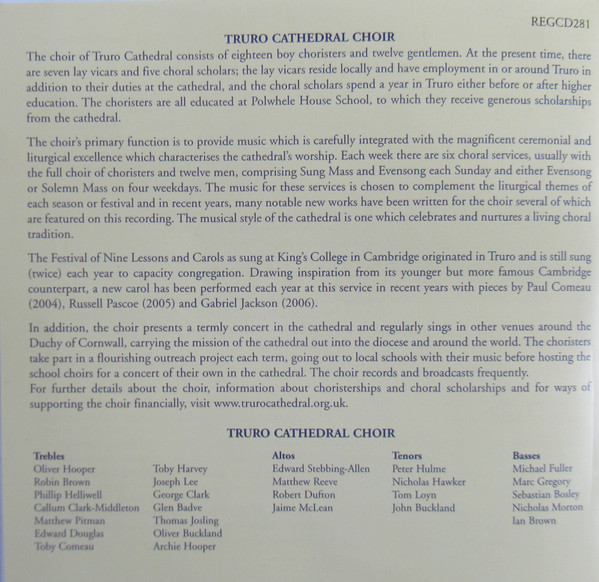 Album herunterladen Download Truro Cathedral Choir Directed By Robert Sharpe - Christmas From Truro album