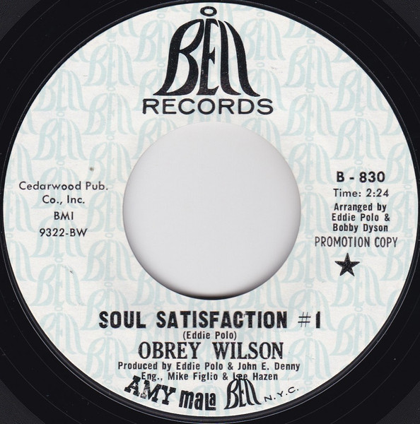 Obrey Wilson Soul Satisfaction 1 1969 Vinyl Discogs