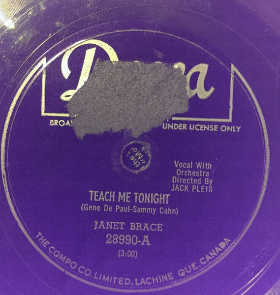 Janet Brace – Teach Me Tonight / My Old Familiar Heartache (1954