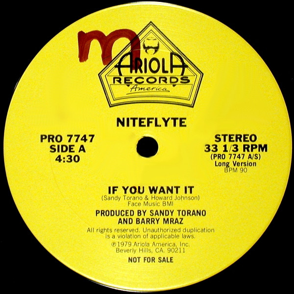 Niteflyte – If You Want It / I Wonder (If I'm Falling In Love