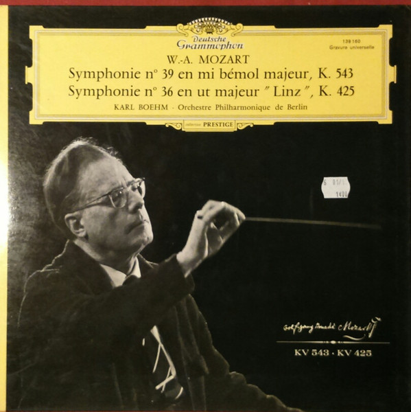 Mozart • Karl Böhm, Berliner Philharmoniker – Symphonien Nr. 39 Es 