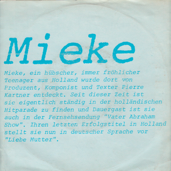 télécharger l'album Mieke - Liebe Mutter