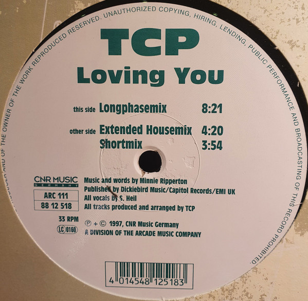 TCP – Lovin You (1997, CD) - Discogs
