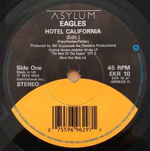 Eagles – Hotel California (1988, Vinyl) - Discogs