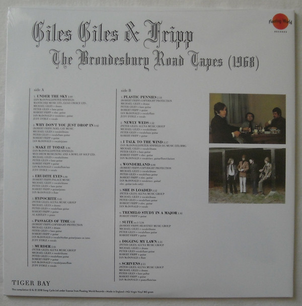 télécharger l'album Giles Giles & Fripp - The Brondesbury Road Tapes 1968