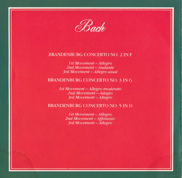Album herunterladen Bach - Brandenburg Concertos Nos 2 3 And 5