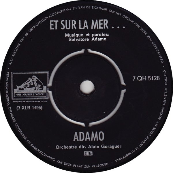 Album herunterladen Adamo - Et Sur La Mer Valse Dété