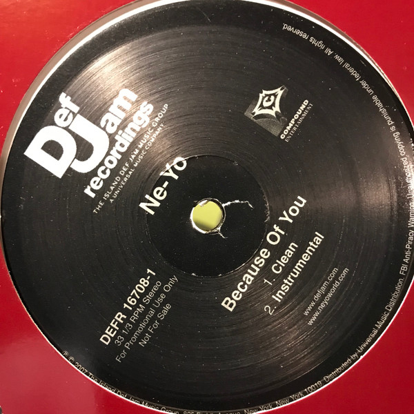 Ne-Yo – Because Of You (2007, Vinyl) - Discogs
