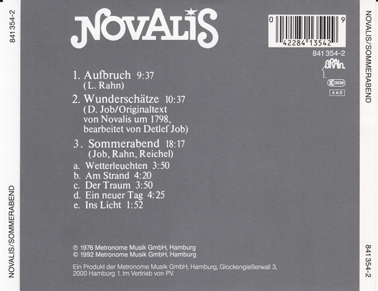 télécharger l'album Novalis - Sommerabend