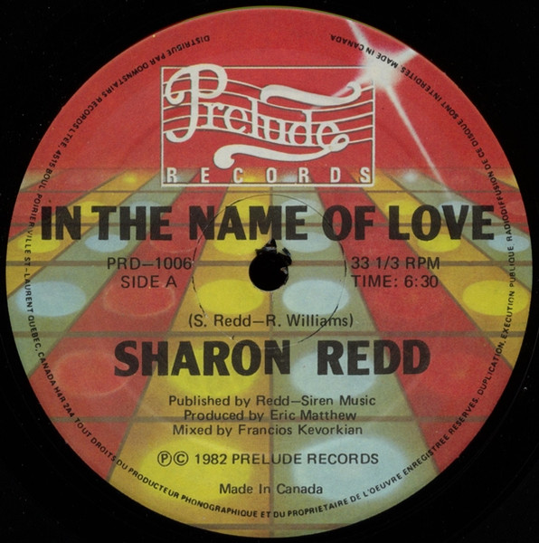 Sharon Redd – In The Name Of Love (1982, Vinyl) - Discogs