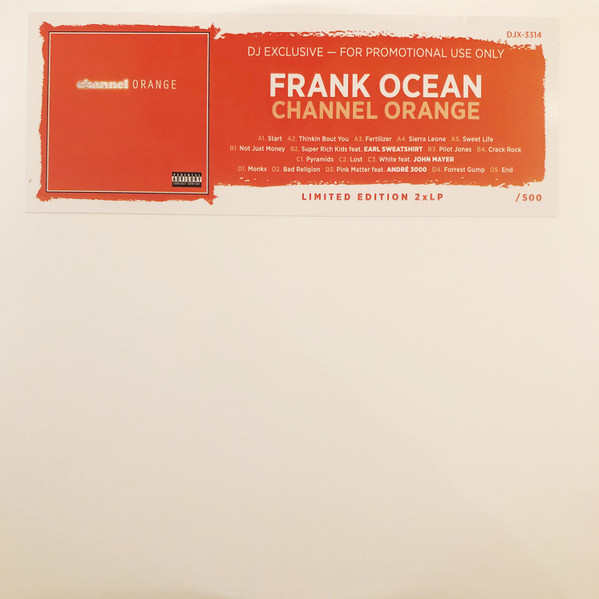 Frank Ocean SUPER RARE ORANGE COLOR VINYL 2x LP Channel Orange  NEW - auction details