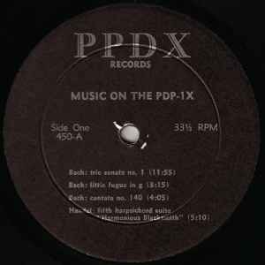 Unknown Artist - Music On The PDP-1X album cover