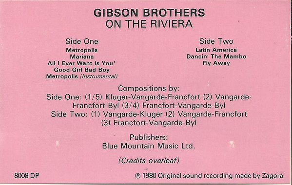 descargar álbum Gibson Brothers - On The Riviera