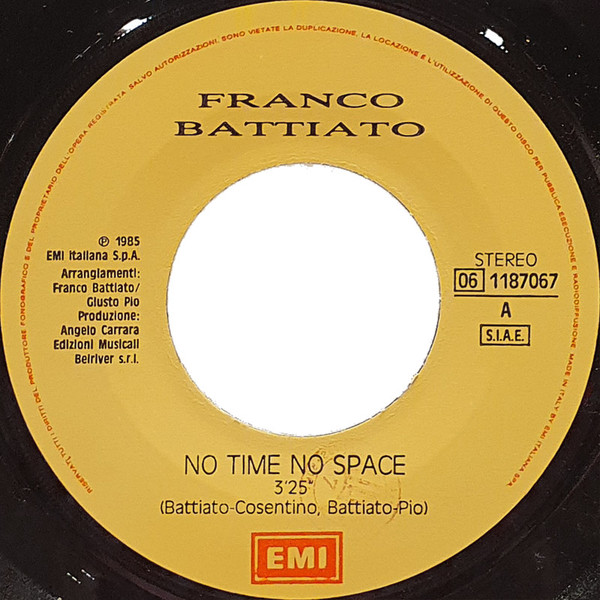 descargar álbum Franco Battiato - No Time No Space