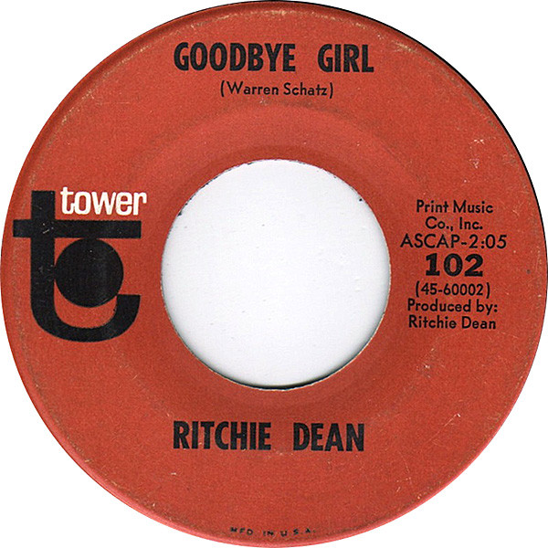 Ritchie Dean - Goodbye Girl / I'd Do Anything | Releases | Discogs