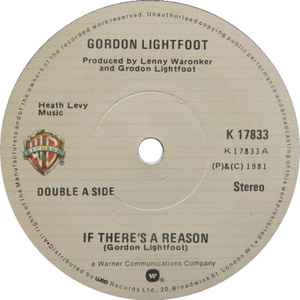 Gordon Lightfoot - If There's A Reason / The Wreck Of Edmund Fitzgerald album cover