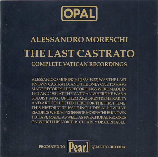 télécharger l'album Alessandro Moreschi - The Last Castrato