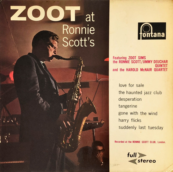 Zoot Sims – Zoot At Ronnie Scott's (1962, Vinyl) - Discogs