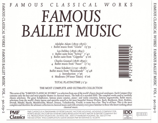 lataa albumi Adolphe Adam, Léo Delibes, Charles Gounod, Franz Schubert - Famous Ballet Music Vol 1