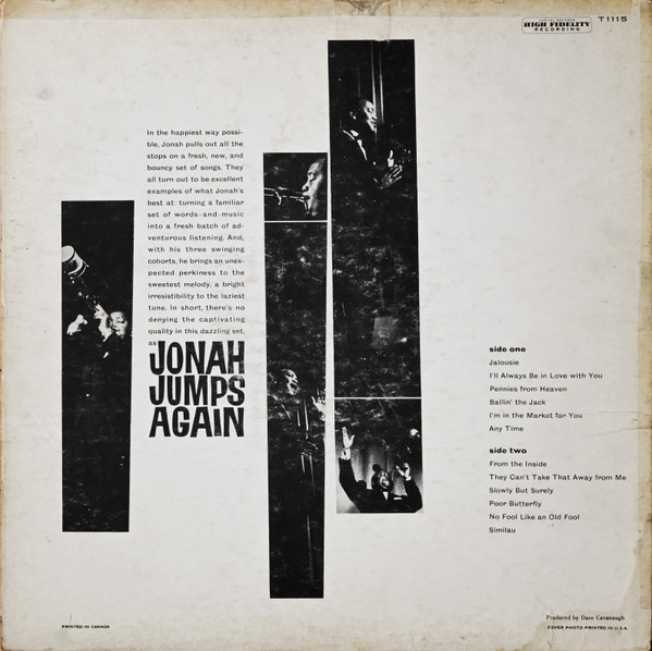 The Jonah Jones Quartet - Jonah Jumps Again | Capitol Records (T-1115) - 2