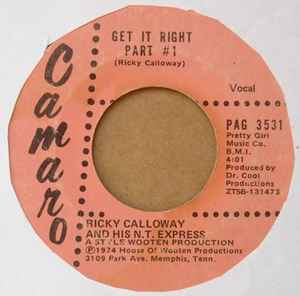 Ricky Calloway And His N.T. Express – Get It Right (1974, Vinyl 