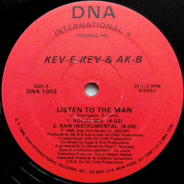 Kev-E-Kev & AK-B - Listen To The Man | Releases | Discogs