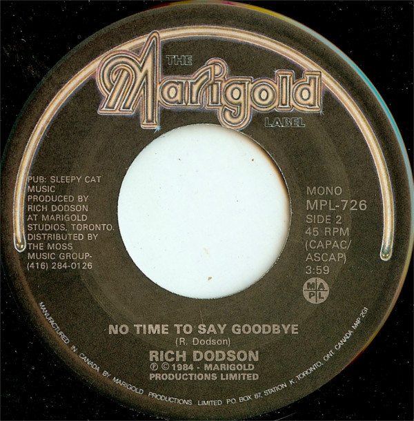 lataa albumi Rich Dodson - No Time To Say Goodbye