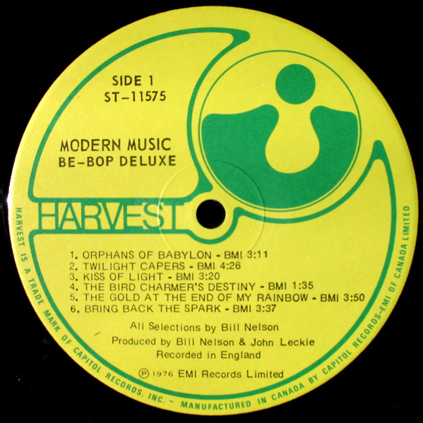 Be-Bop Deluxe - Modern Music | Harvest (ST-11575) - 3