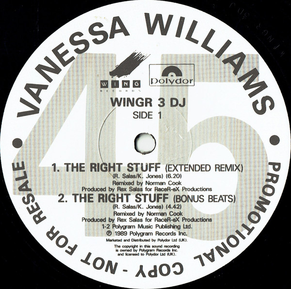 Vanessa Williams – The Right Stuff (1989, Vinyl) - Discogs