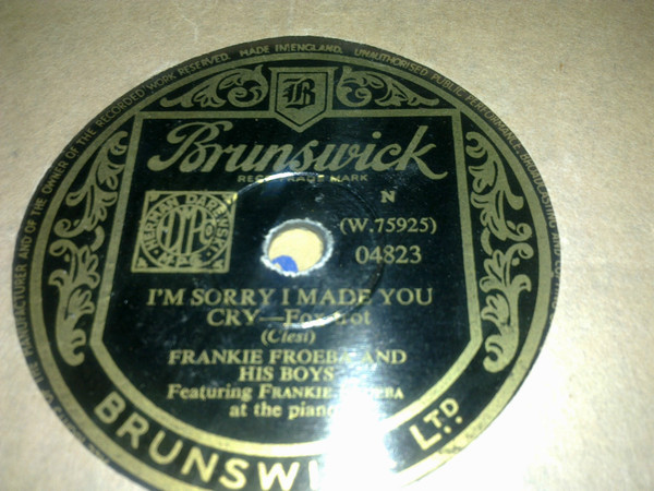 ladda ner album Frank Froeba And His Boys - At Sundown Sorry I Made You Cry