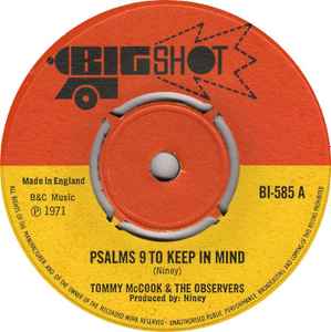 Tommy McCook - Psalms 9 To Keep In Mind album cover