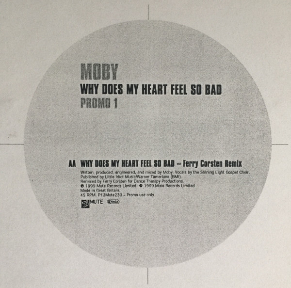 descargar álbum Moby - Why Does My Heart Feel So Bad Promo 1