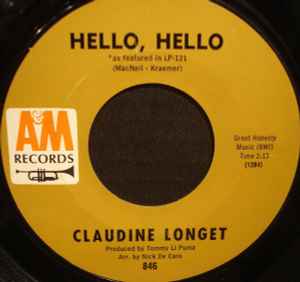 Claudine Longet – Hello, Hello / Wanderlove (1967, Vinyl) - Discogs