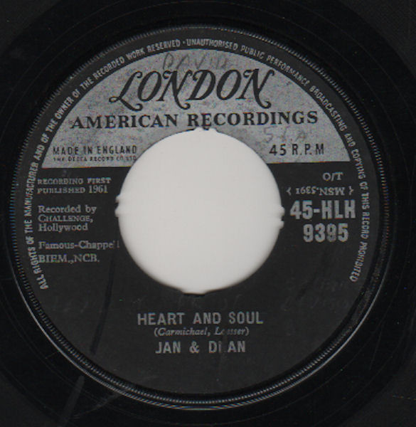 Jan & Dean – Heart And Soul (1961, Vinyl) - Discogs