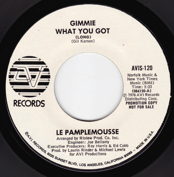 Le Pamplemousse – Gimmie What You Got (1976, Vinyl) - Discogs