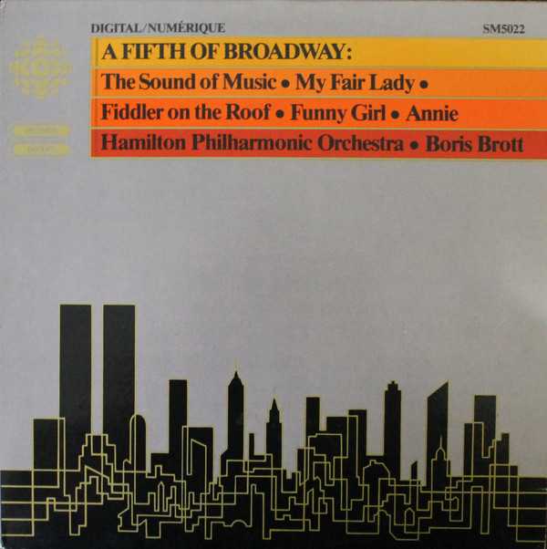 Album herunterladen Hamilton Philharmonic Orchestra Boris Brott - A Fifth Of Broadway The Sound Of Music My Fair Lady Fiddler On The Roof Funny Girl Annie