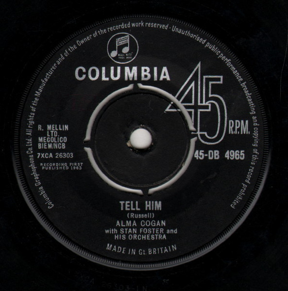 45cat - Alma Cogan - Fly Me To The Moon / Goodbye Joe - Columbia