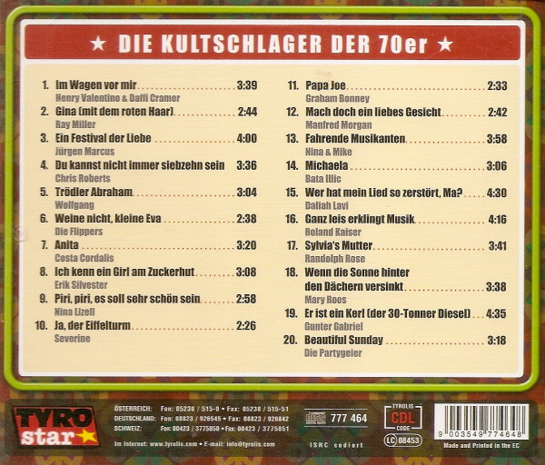 lataa albumi Various - Die Kultschlager Der 70er