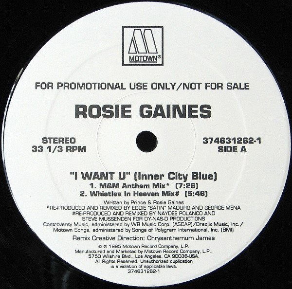 Rosie Gaines - I Want U (Bump & Flex Original Mix): listen with lyrics