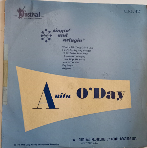 ○即決VOCAL LP Anita O´day / Swing Rodgers and Hart 2249 米