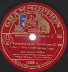 Karl Freund - Beethoven, Op. 61: Violinkonzert D-dur album cover