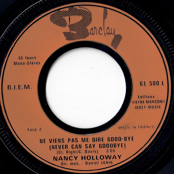 lataa albumi Nancy Holloway - Un Amour Aussi Grand Ne Viens Pas Me Dire Good Bye