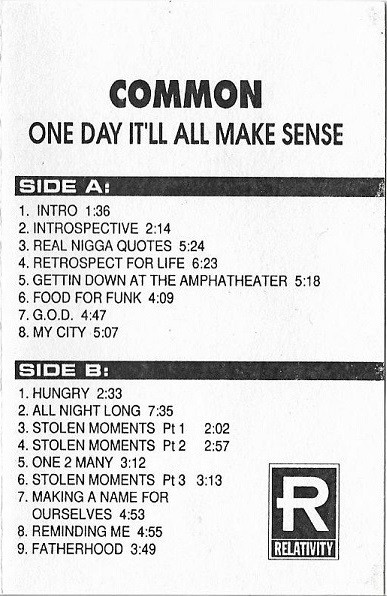 Common One Day It Ll All Make Sense 1997 Cassette Discogs