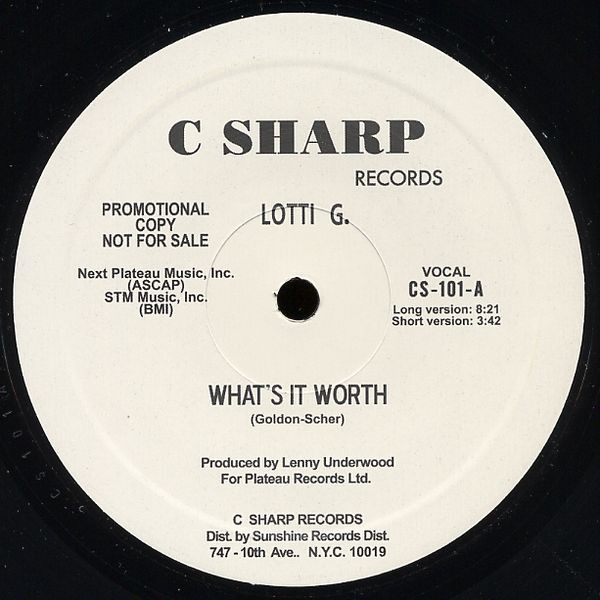 Lotti G – What's It Worth (2004, Vinyl) - Discogs