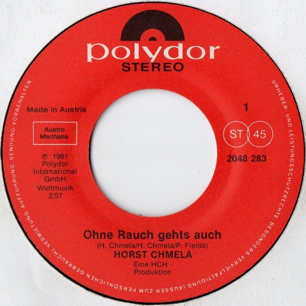 ladda ner album Horst Chmela - Ohne Rauch Gehts Auch