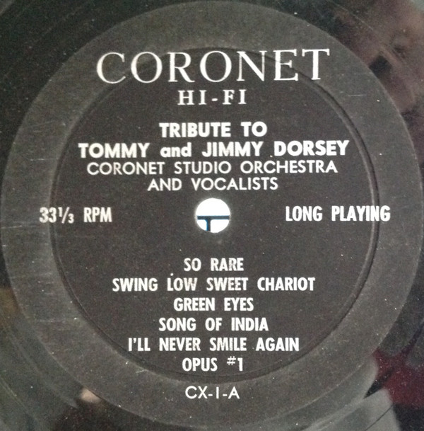 baixar álbum Coronet Studio Orchestra And Vocalists - A Tribute To Tommy And Jimmy Dorsey